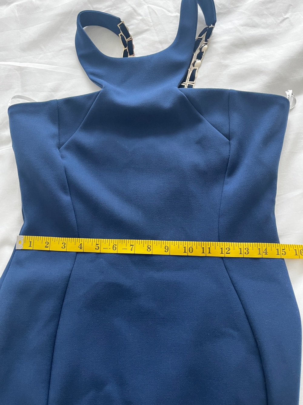Versace collection Blue Halter Sheath Dress size 44 / size 10 - Picture 7 of 15